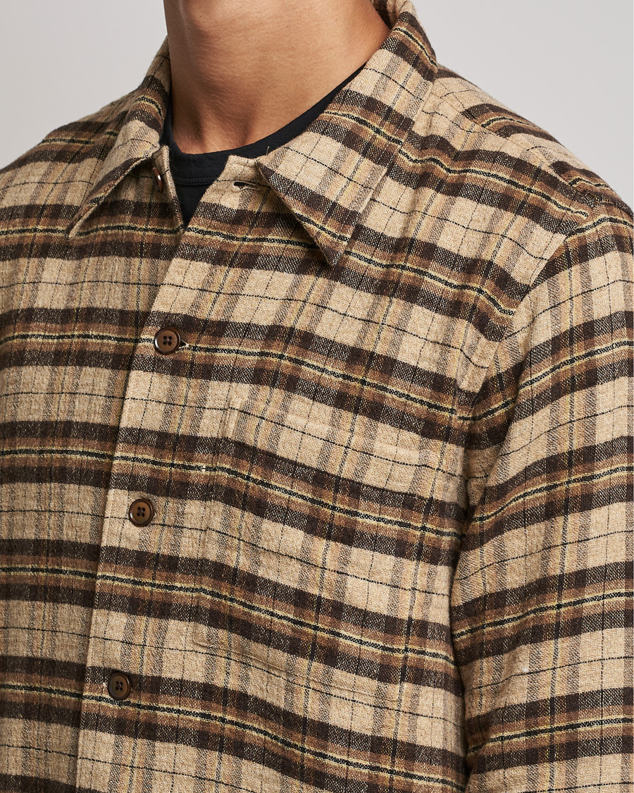 Homme | Chemises | Sunflower | Spacey Wool Overshirt Brown Check