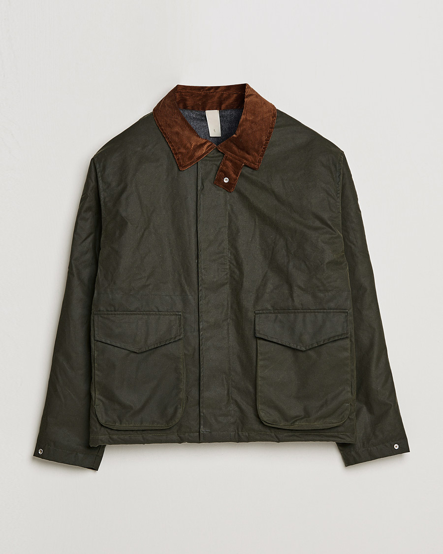 Homme | Manteaux Et Vestes | Sunflower | Waxed Short Jacket Dark Olive