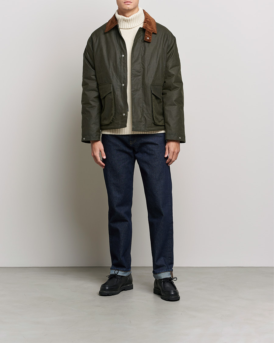Homme | Manteaux Et Vestes | Sunflower | Waxed Short Jacket Dark Olive