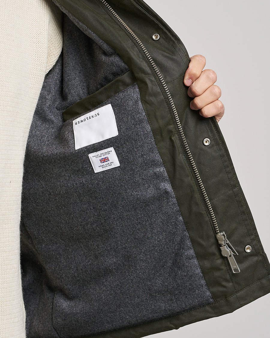 Homme | Manteaux Et Vestes | Sunflower | Waxed Short Jacket Dark Olive