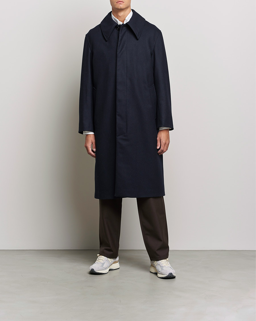 Homme | Manteaux Et Vestes | Sunflower | Heavy Wool Winter Coat Dark Navy