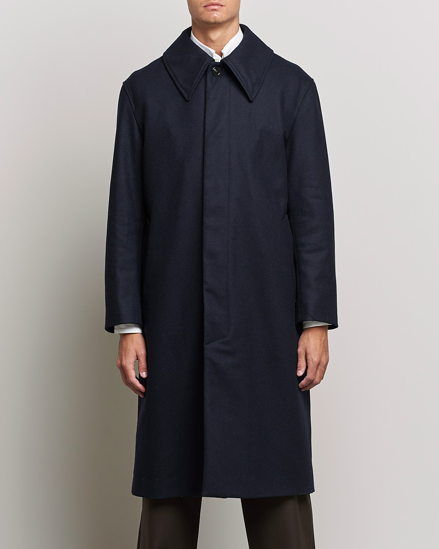 Homme | Manteaux Et Vestes | Sunflower | Heavy Wool Winter Coat Dark Navy