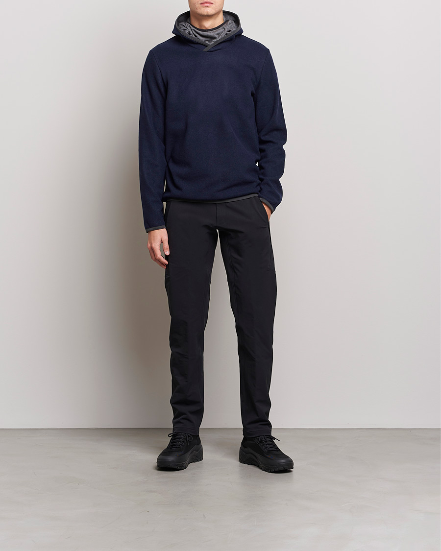 Homme | Pulls Et Tricots | SEASE | Drone Wool/Jersey Hood Navy