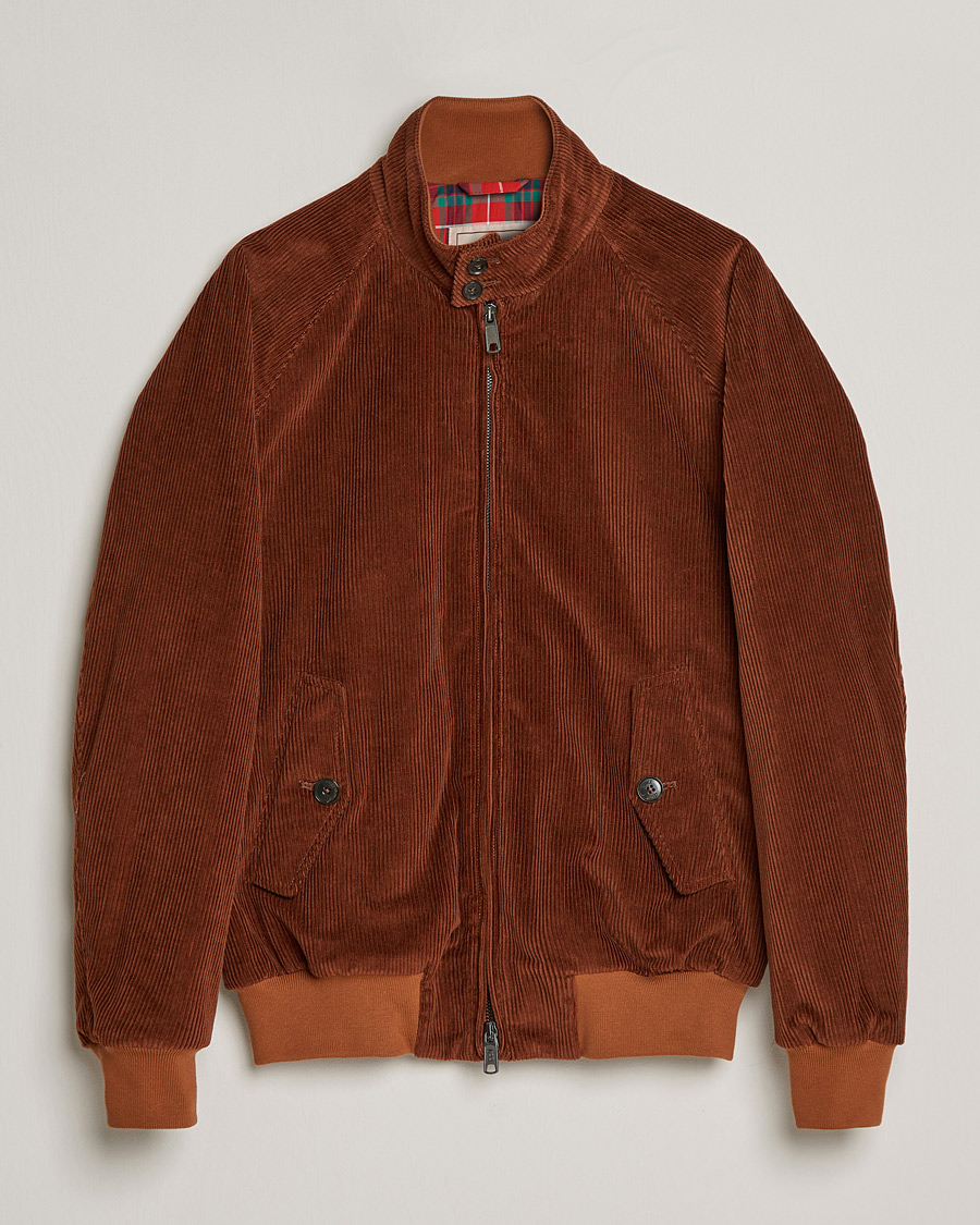 Homme | Manteaux Et Vestes | Baracuta | G9 Padded Corduroy Harrington Jacket Cognac