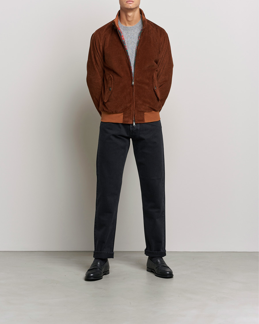 Homme | Manteaux Et Vestes | Baracuta | G9 Padded Corduroy Harrington Jacket Cognac