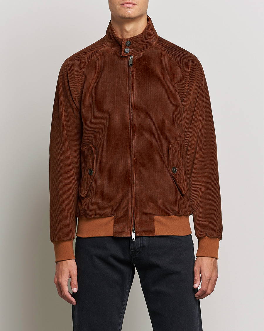 Homme | Manteaux Et Vestes | Baracuta | G9 Padded Corduroy Harrington Jacket Cognac