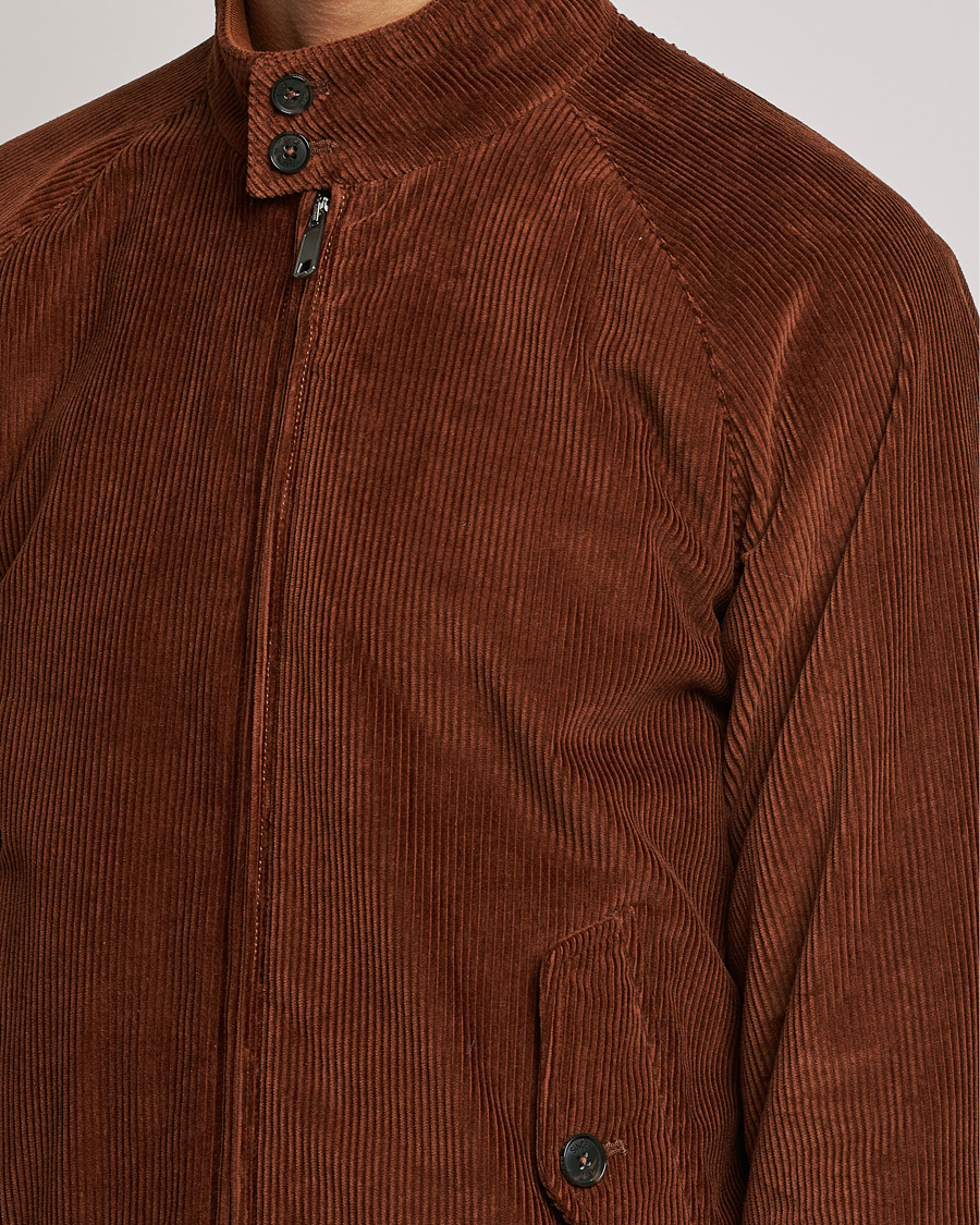 Homme | Manteaux Et Vestes | Baracuta | G9 Padded Corduroy Harrington Jacket Cognac