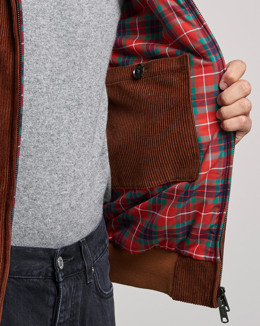 Homme | Manteaux Et Vestes | Baracuta | G9 Padded Corduroy Harrington Jacket Cognac