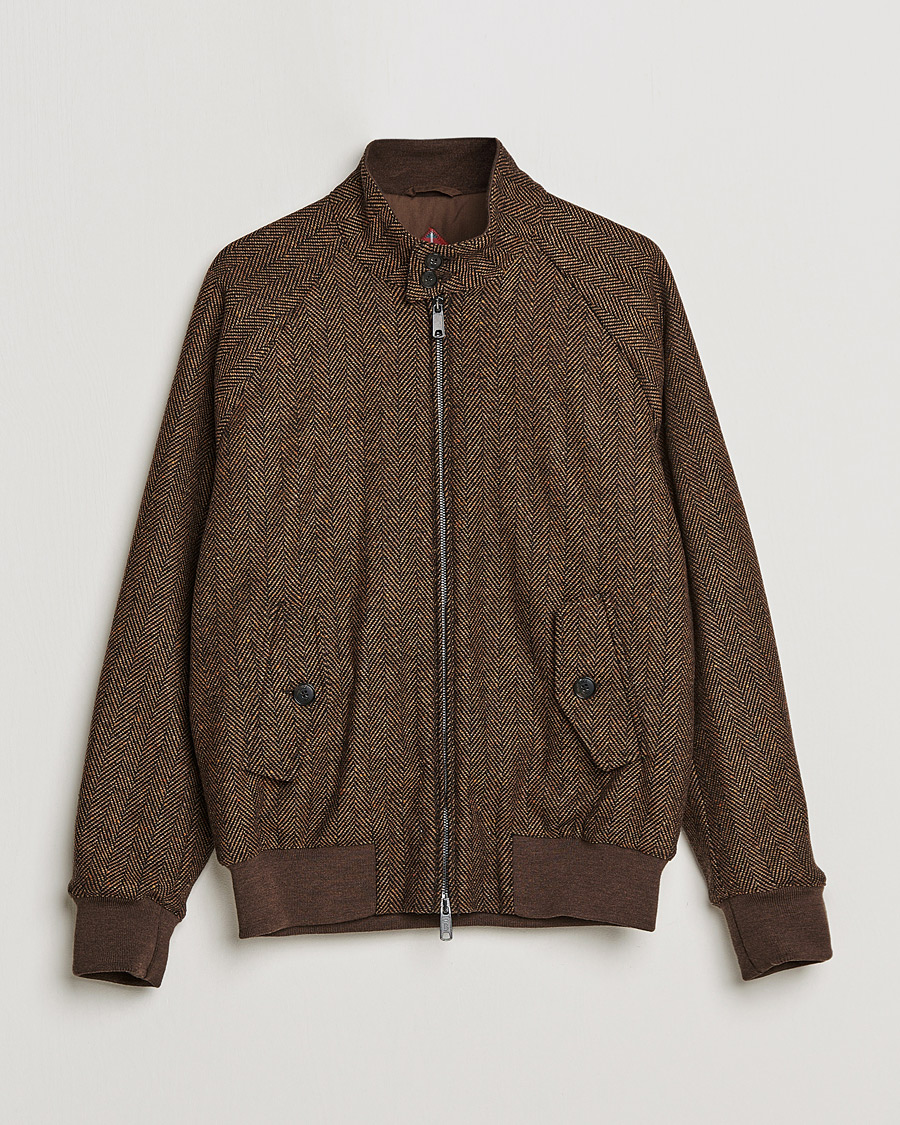 Homme | Manteaux Et Vestes | Baracuta | G9 Herringbone Wool Jacket Brown