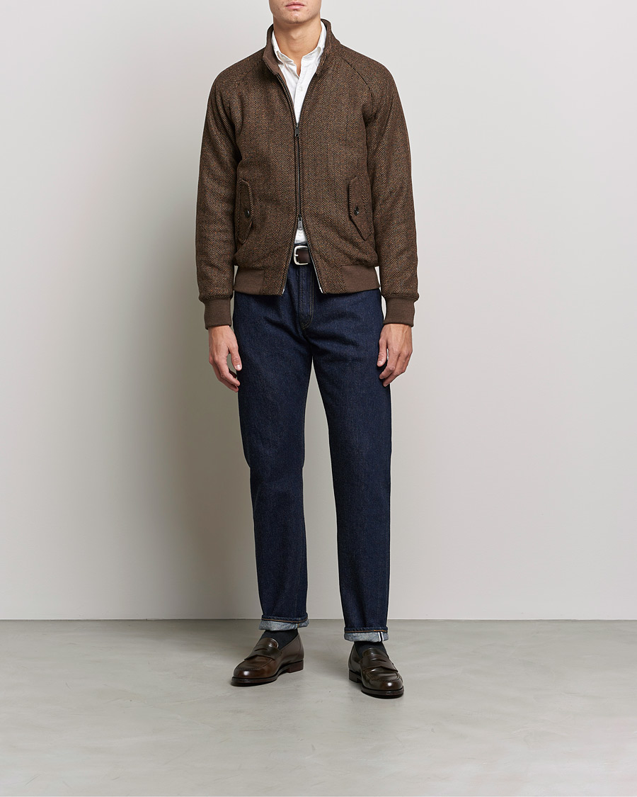 Homme | Manteaux Et Vestes | Baracuta | G9 Herringbone Wool Jacket Brown