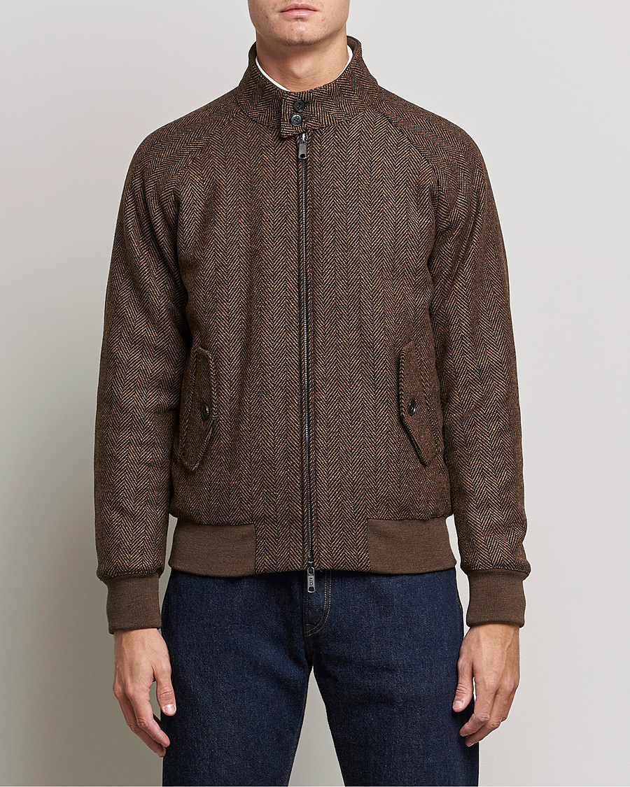Homme | Manteaux Et Vestes | Baracuta | G9 Herringbone Wool Jacket Brown
