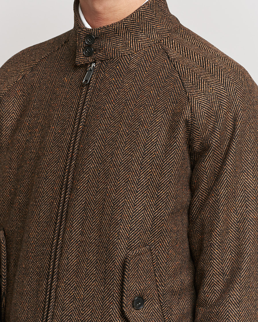 Homme | Manteaux Et Vestes | Baracuta | G9 Herringbone Wool Jacket Brown