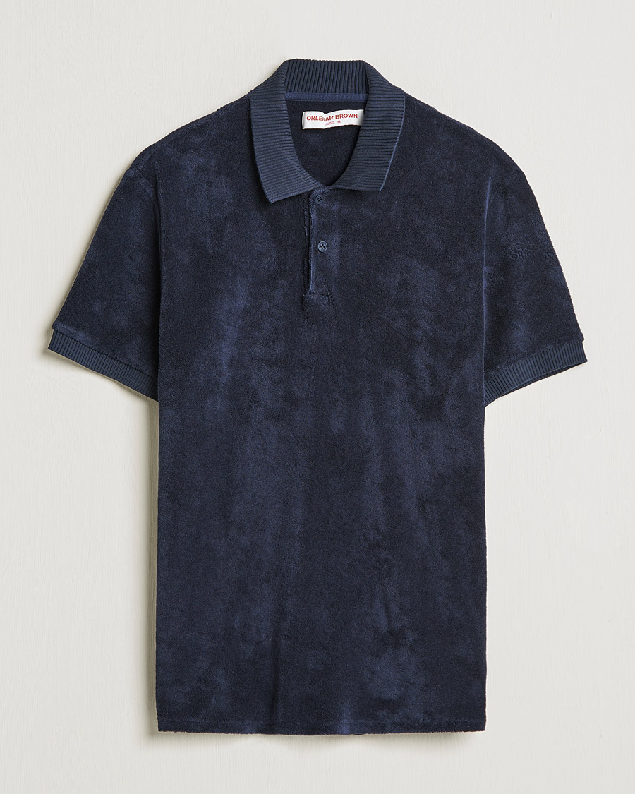 Homme | Polos | Orlebar Brown | Jarrett Towelling Polo Night Iris