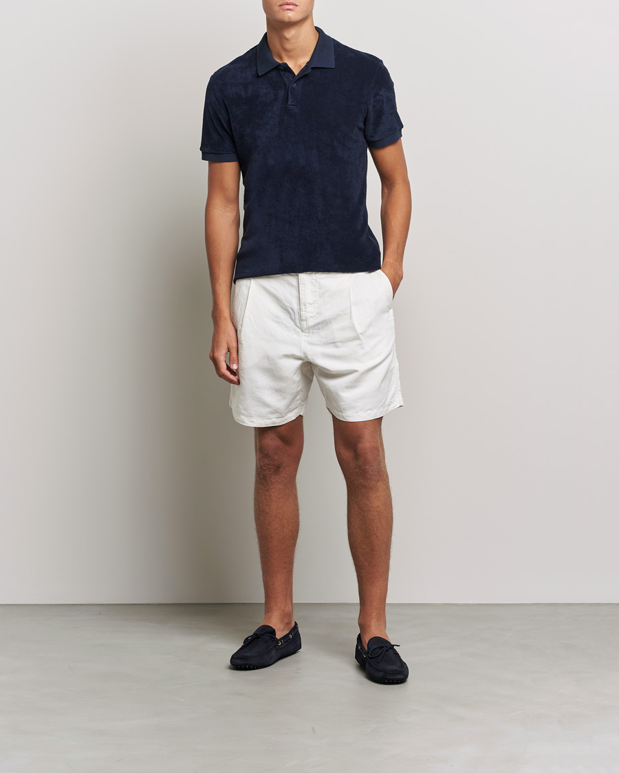 Homme | Polos | Orlebar Brown | Jarrett Towelling Polo Night Iris