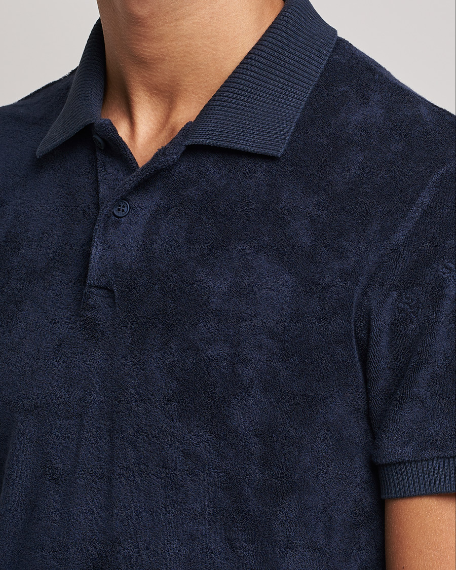 Homme | Polos | Orlebar Brown | Jarrett Towelling Polo Night Iris