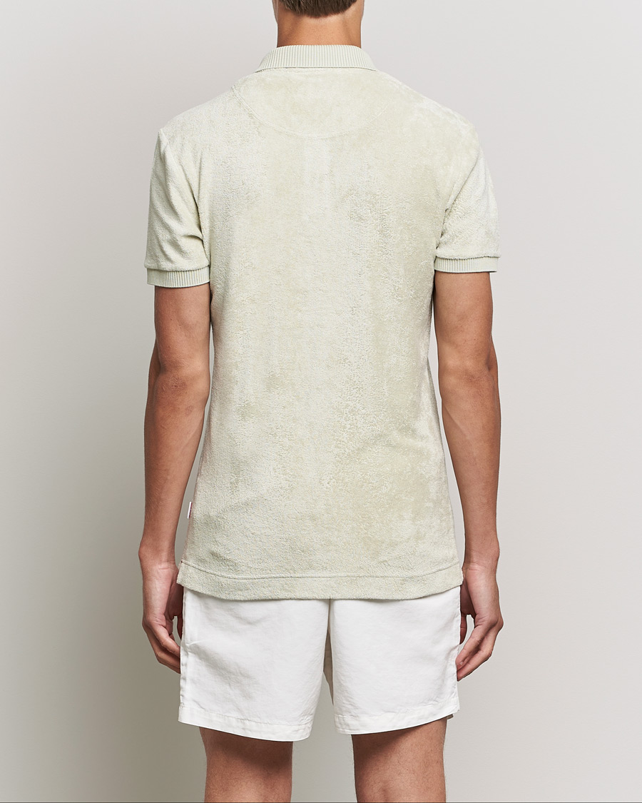 Homme | Polos | Orlebar Brown | Jarrett Towelling Polo Parched Green