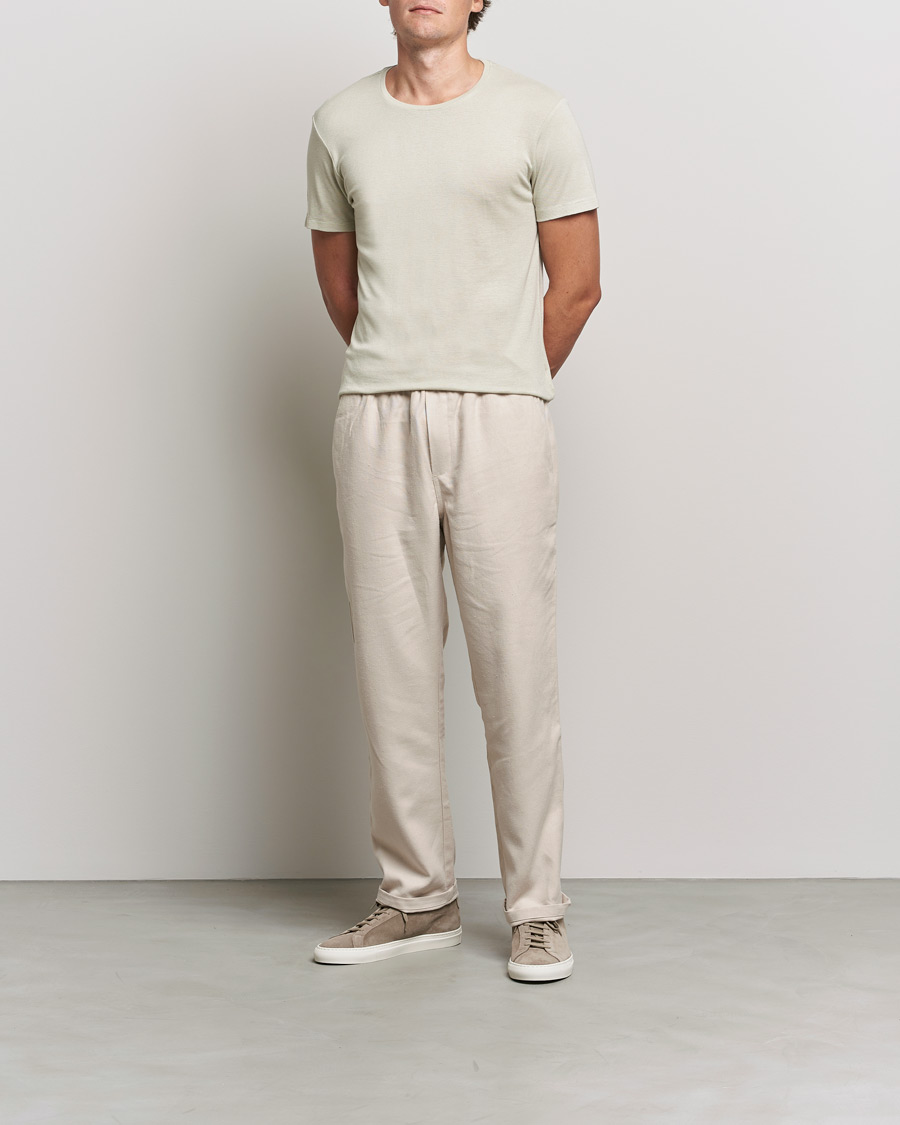 Homme | T-shirts | Orlebar Brown | OB Classic Modal/Cashmere T-Shirt Parched Green