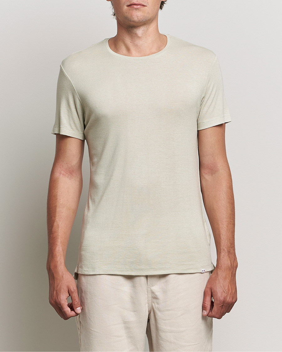 Homme | T-shirts | Orlebar Brown | OB Classic Modal/Cashmere T-Shirt Parched Green
