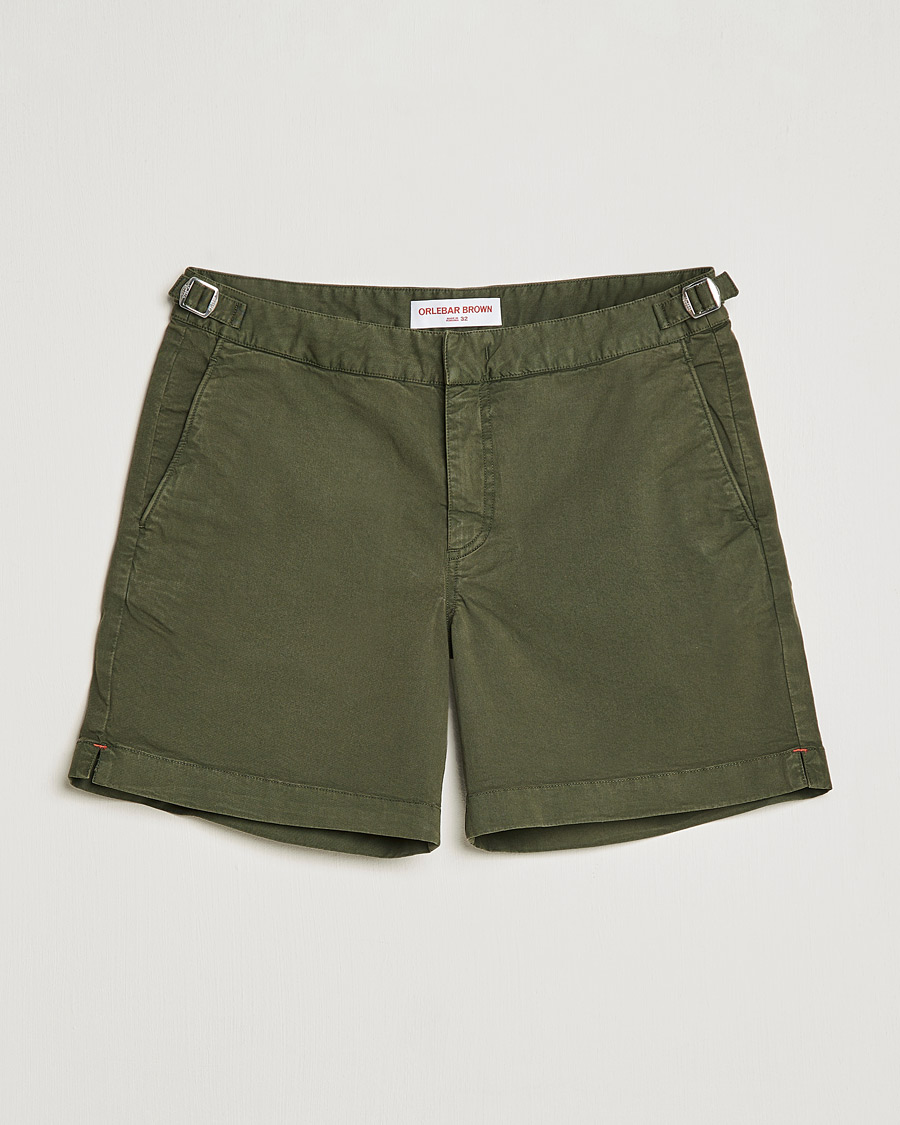 Homme | Shorts | Orlebar Brown | Bulldog Cotton Twill Shorts Forest Night