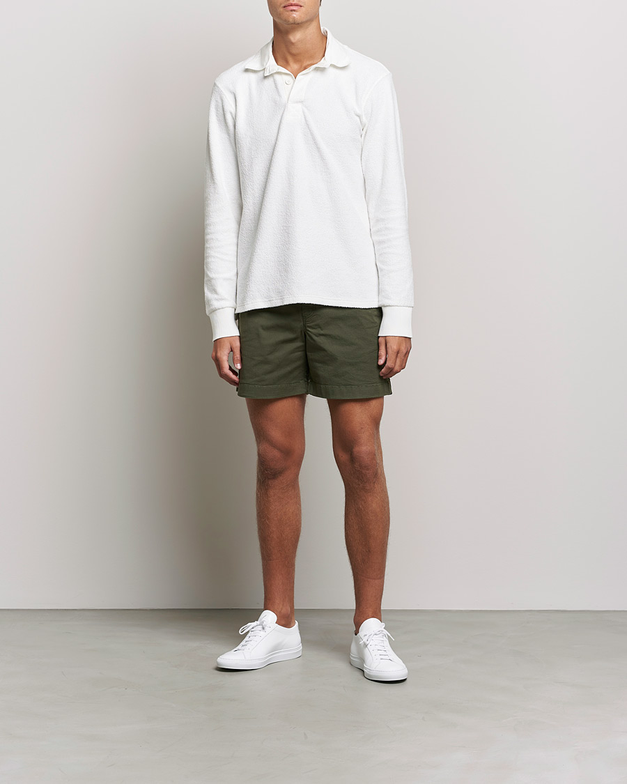Homme | Shorts | Orlebar Brown | Bulldog Cotton Twill Shorts Forest Night