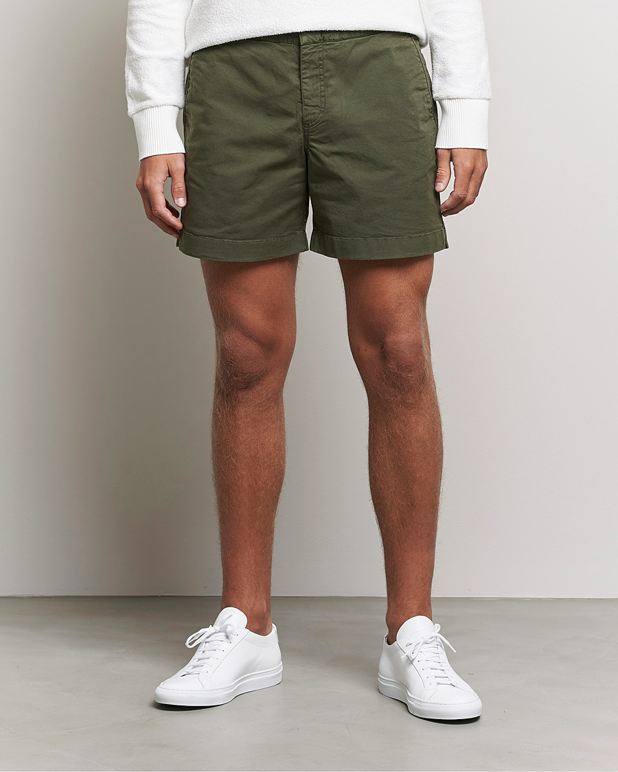Homme | Shorts | Orlebar Brown | Bulldog Cotton Twill Shorts Forest Night