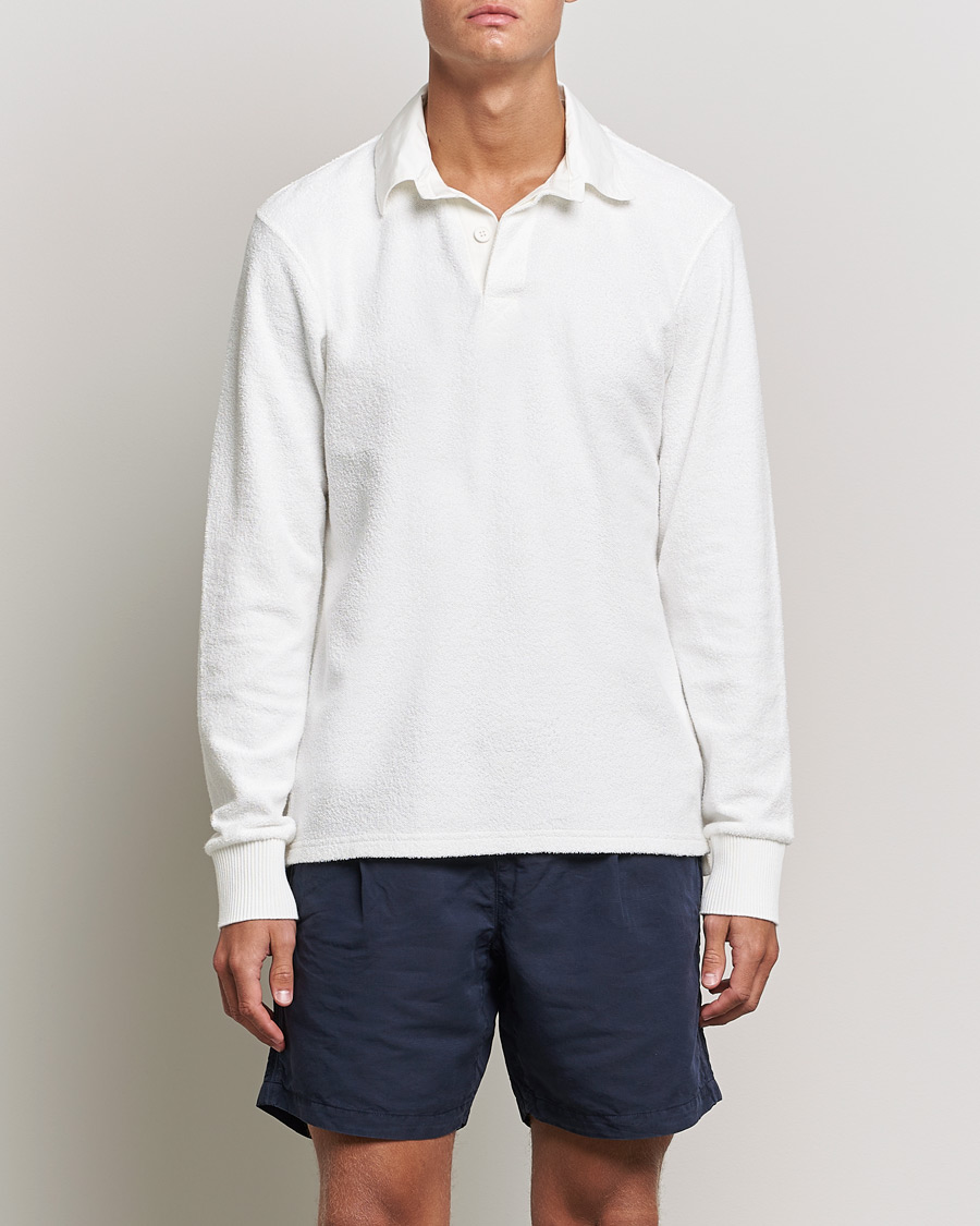 Homme | Pulls Et Tricots | Orlebar Brown | Tasman Garment Dyed Cotton Toweling Polo Cloud