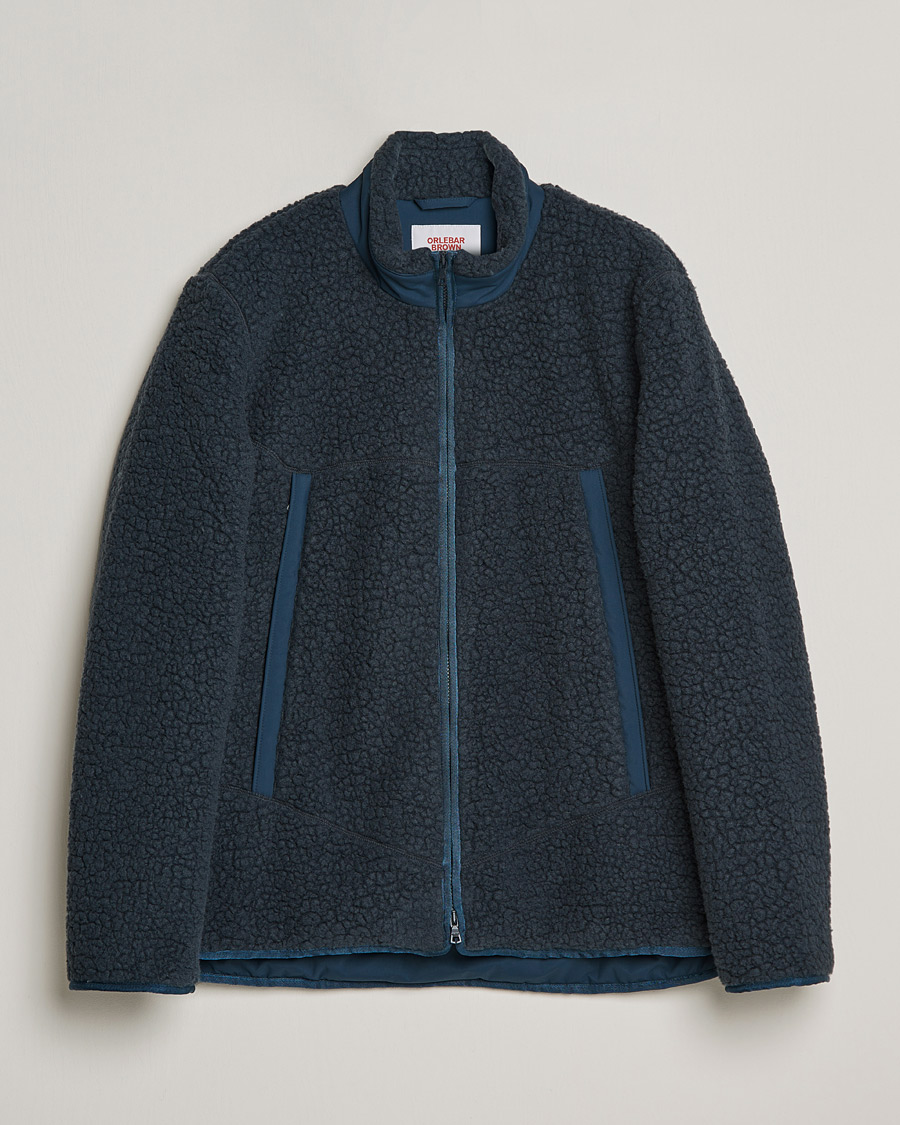Homme | Pulls Et Tricots | Orlebar Brown | Auster Sherpa Fleece Dark Nocturnal Navy