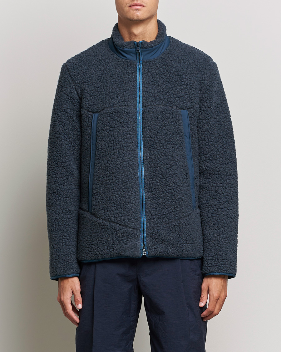 Homme | Pulls Et Tricots | Orlebar Brown | Auster Sherpa Fleece Dark Nocturnal Navy