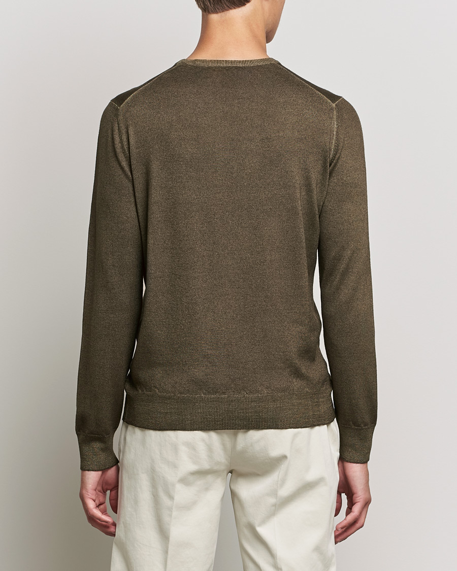 Homme | Pulls Et Tricots | Gran Sasso | Vintage Merino Fashion Fit Crew Neck Pullover Green