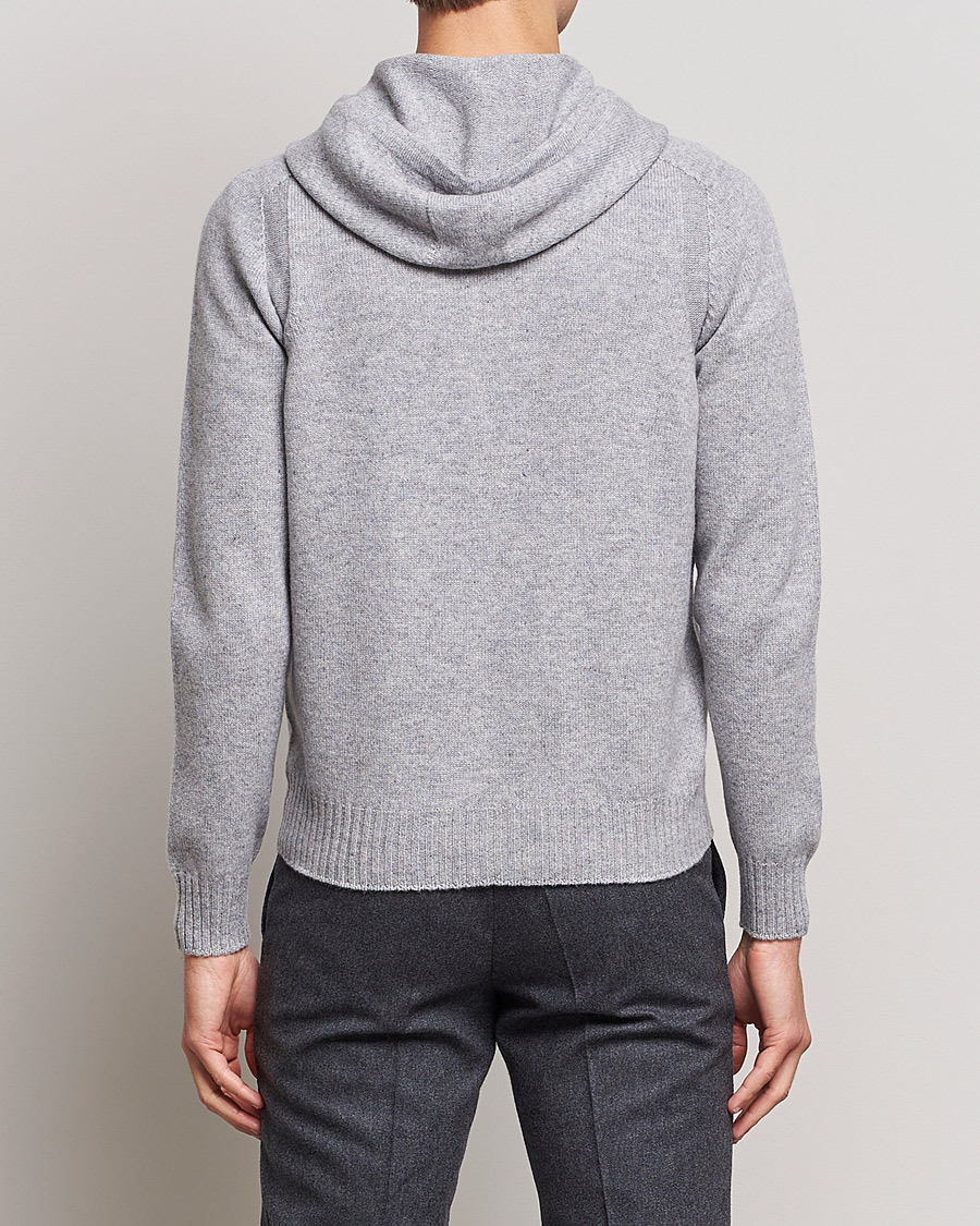 Homme | Pulls Et Tricots | Gran Sasso | Full Zip Wool Hoodie Light Grey