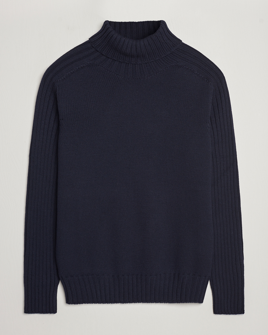 Homme | Pulls Et Tricots | Gran Sasso | Rainwool Rollneck Navy