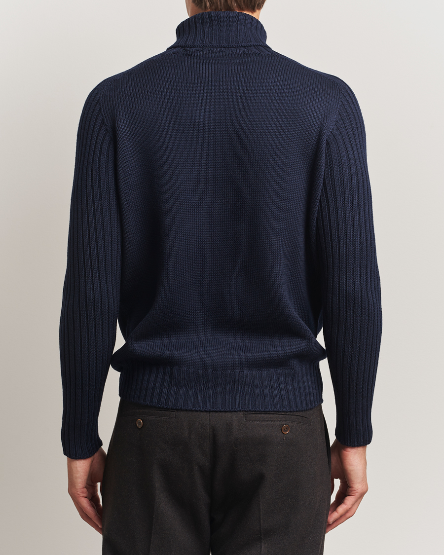 Homme | Pulls Et Tricots | Gran Sasso | Rainwool Rollneck Navy