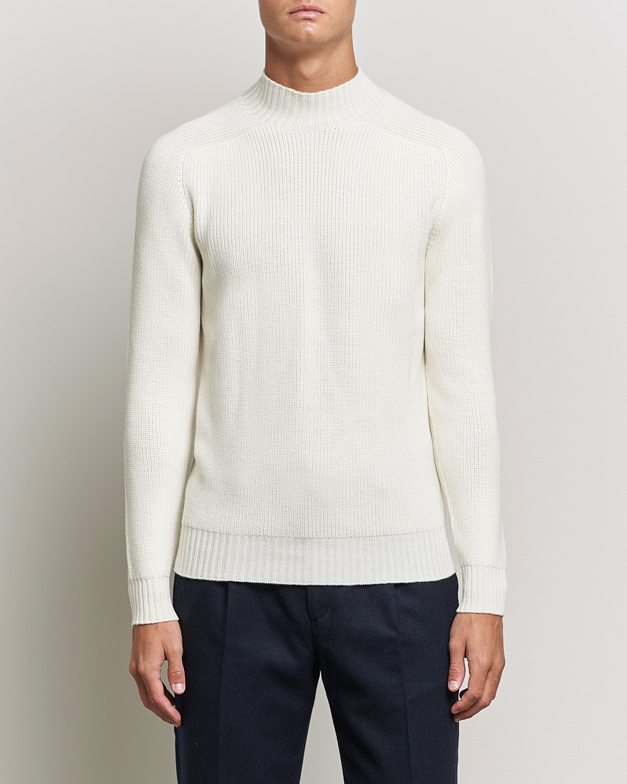 Homme | Pulls Et Tricots | Gran Sasso | Rainwool Mock Neck White