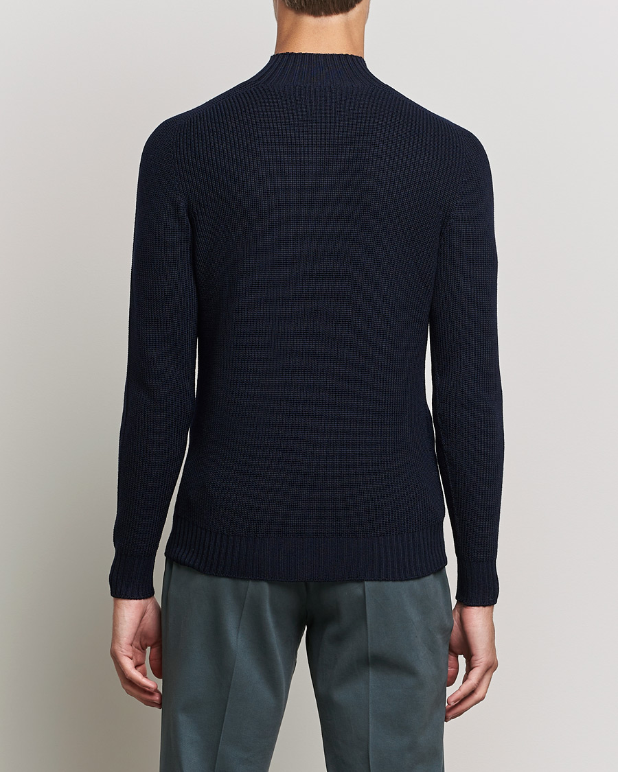 Homme | Pulls Et Tricots | Gran Sasso | Rainwool Mock Neck Navy