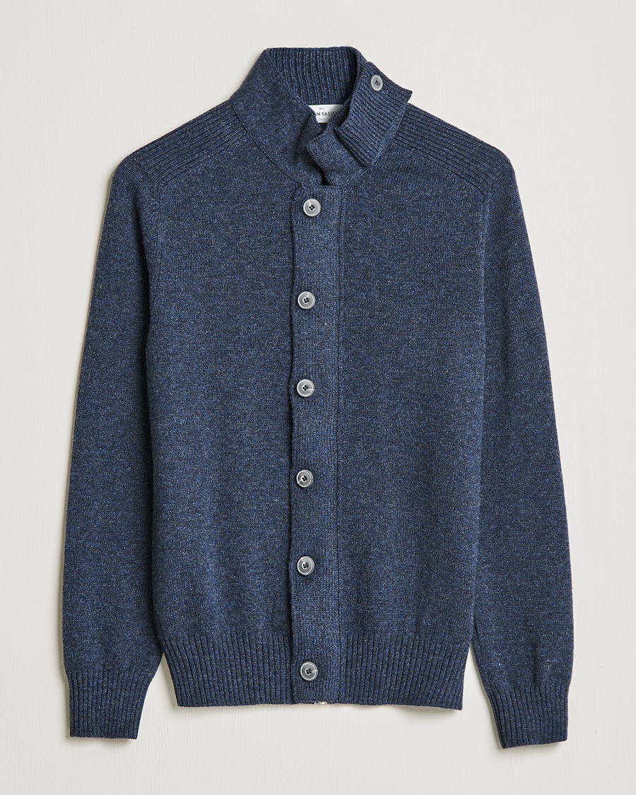 Homme | Pulls Et Tricots | Gran Sasso | Heavy Wool Cardigan Navy
