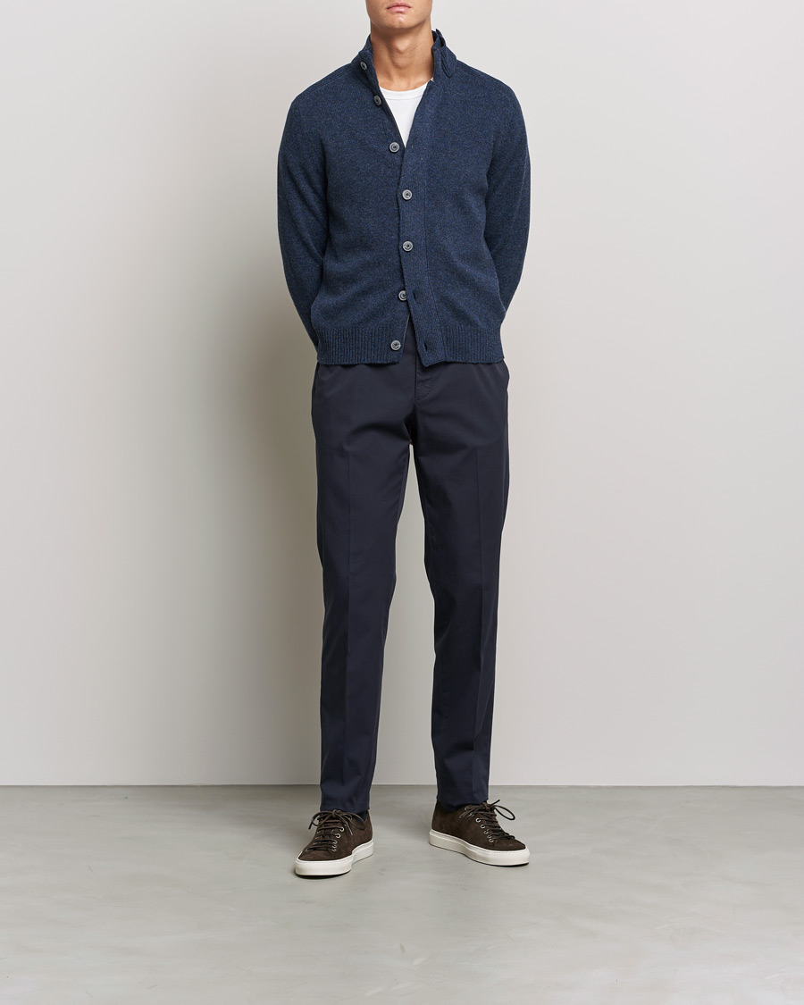 Homme | Pulls Et Tricots | Gran Sasso | Heavy Wool Cardigan Navy