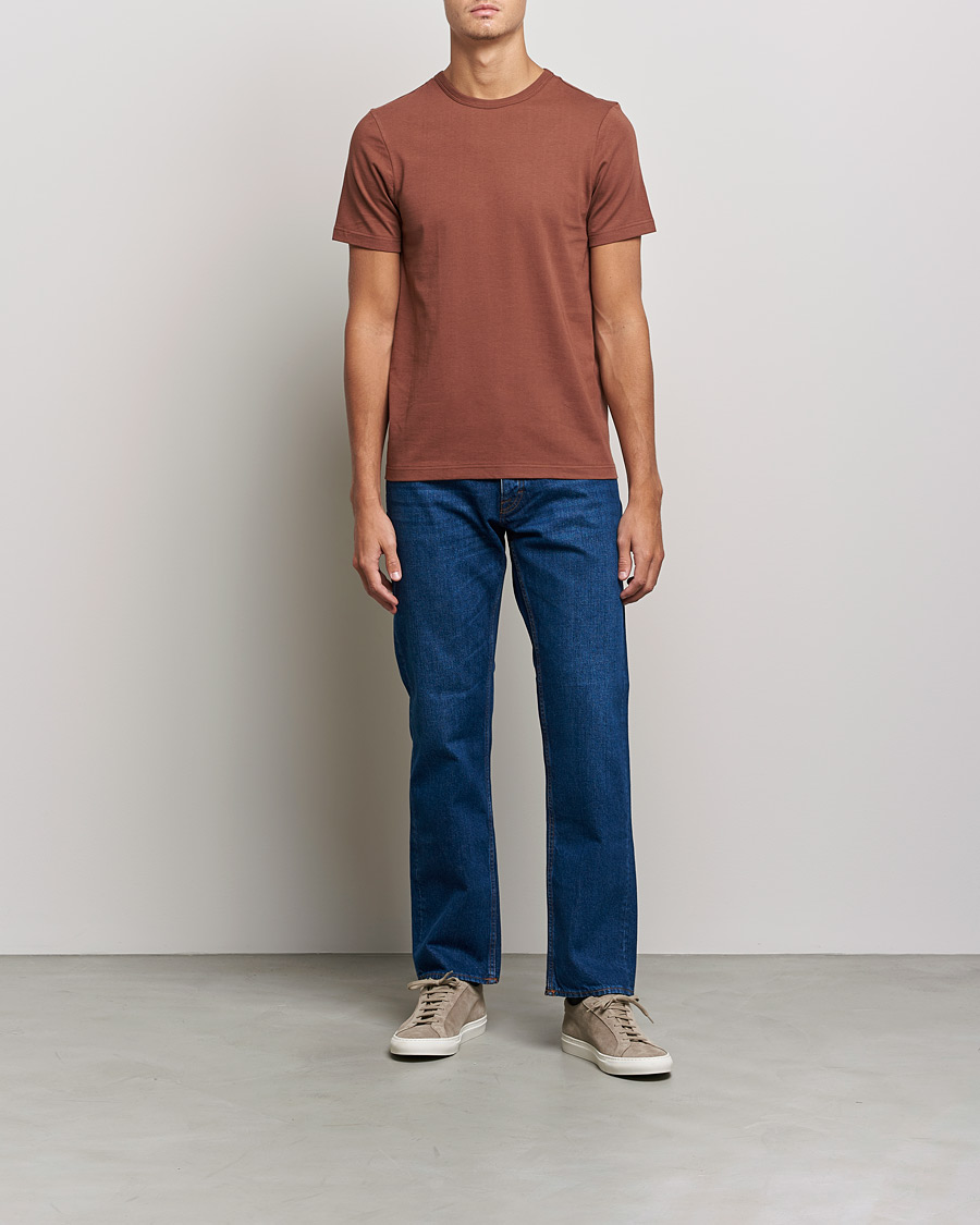 Homme | T-shirts | Merz b. Schwanen | 1950s Classic Loopwheeled Tee Tan