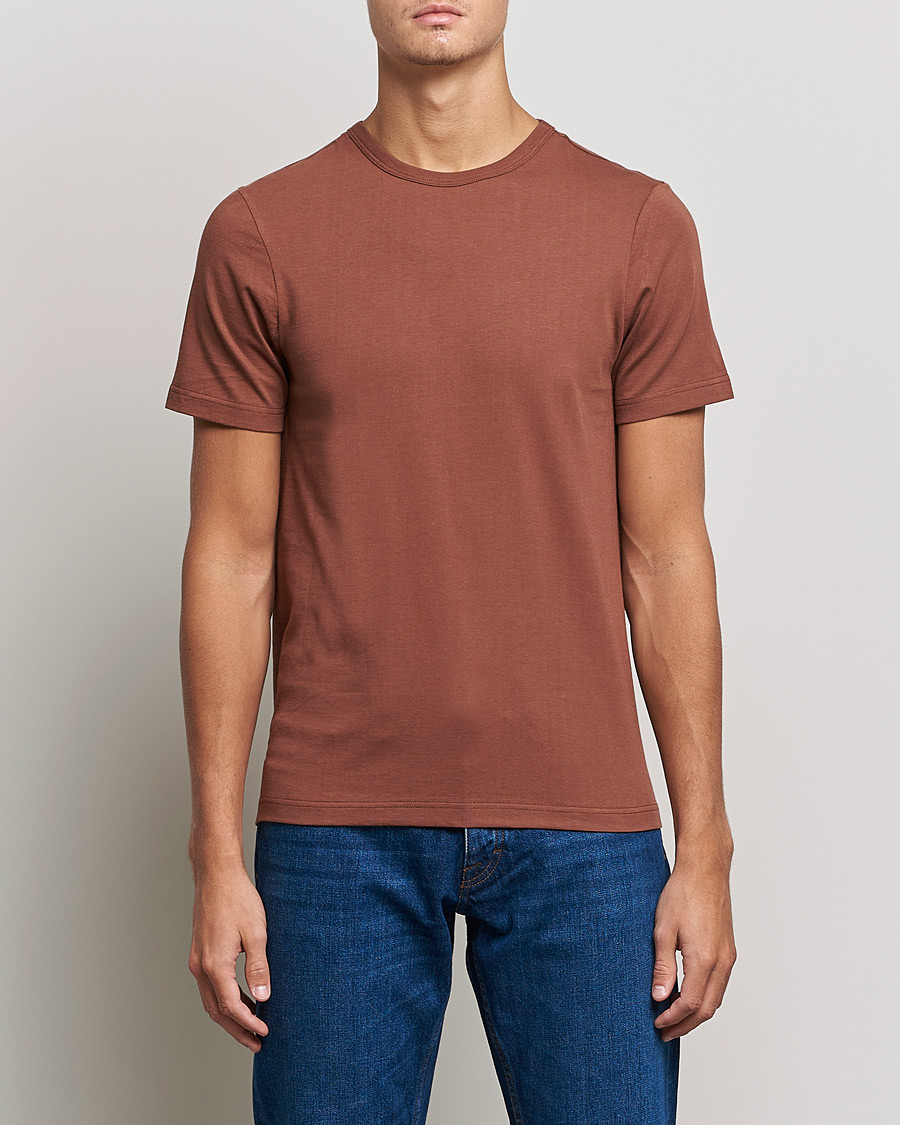 Homme | T-shirts | Merz b. Schwanen | 1950s Classic Loopwheeled Tee Tan