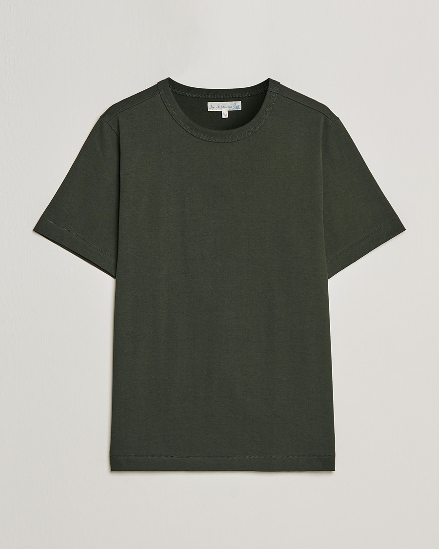 Homme | T-shirts | Merz b. Schwanen | 1950s Classic Loopwheeled Tee Forest