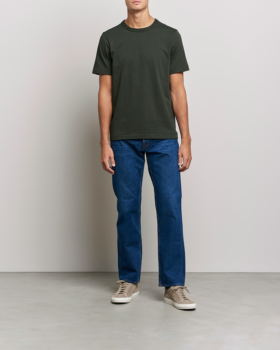 Homme | T-shirts | Merz b. Schwanen | 1950s Classic Loopwheeled Tee Forest