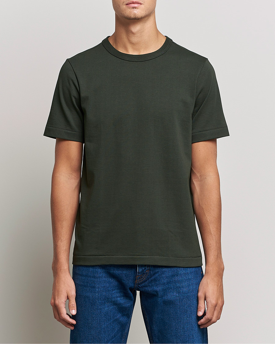 Homme | T-shirts | Merz b. Schwanen | 1950s Classic Loopwheeled Tee Forest