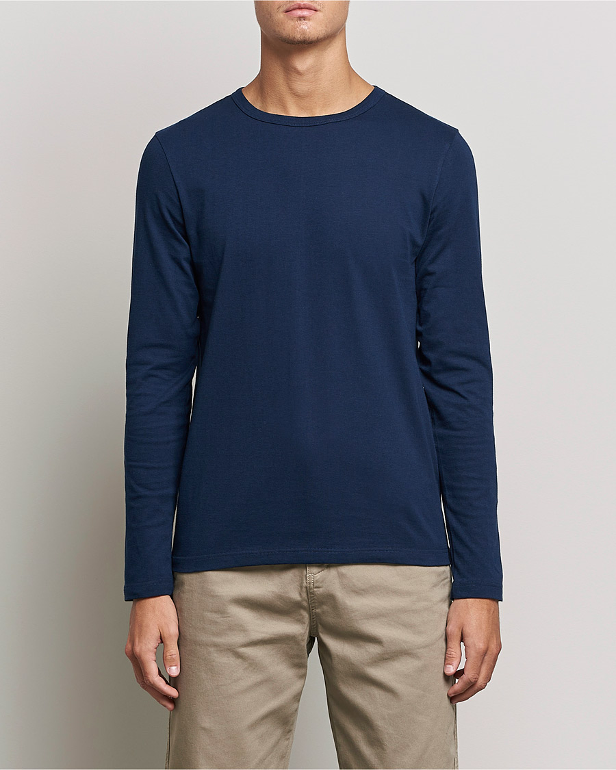 Homme | T-shirts | Merz b. Schwanen | 1950s Classic Loopwheeled Longsleeve Tee Ink