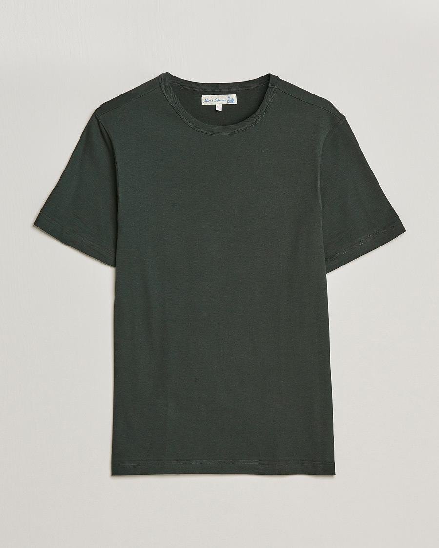 Homme | T-shirts | Merz b. Schwanen | Relaxed Loopwheeled Sturdy Tee Forest