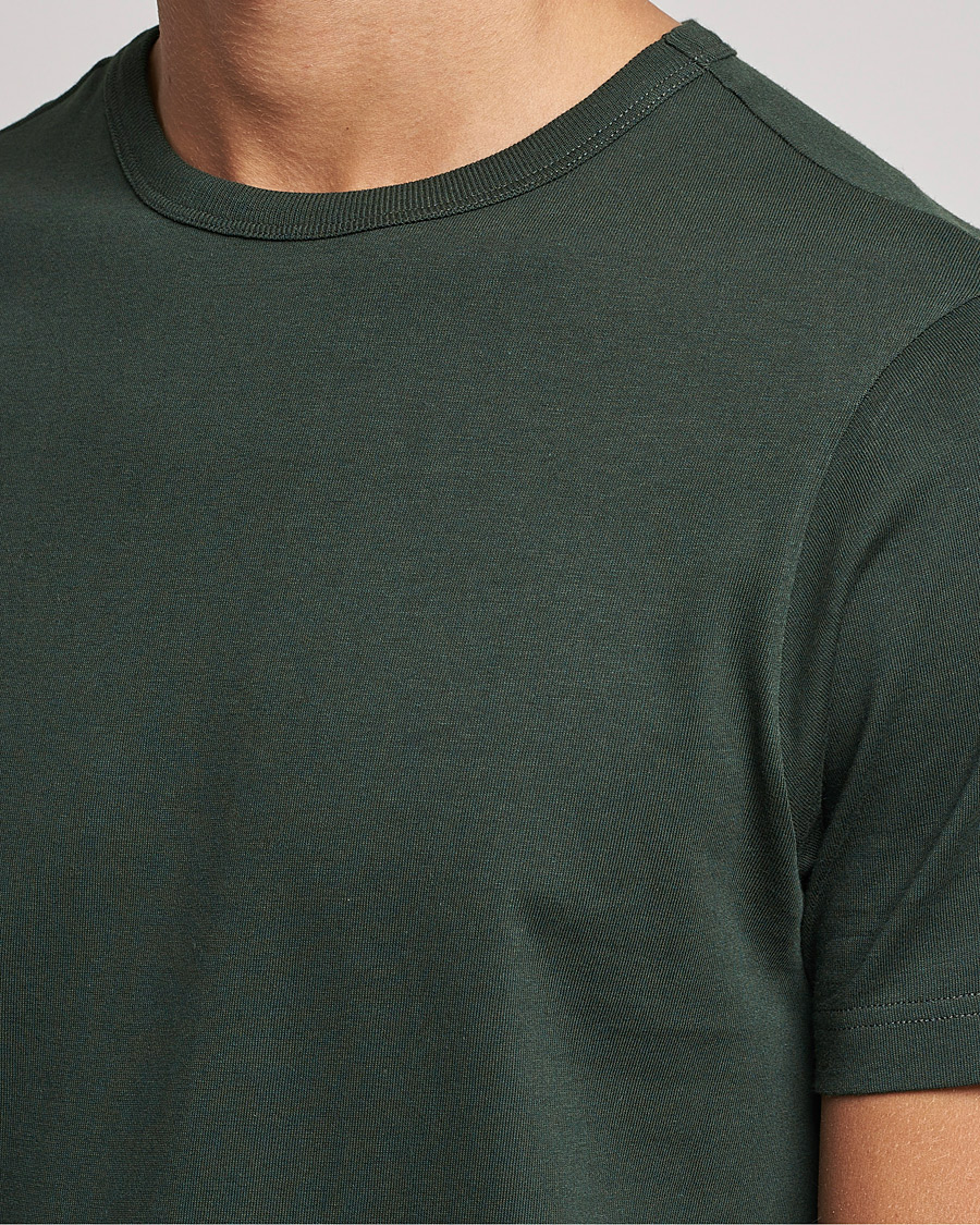 Homme | T-shirts | Merz b. Schwanen | Relaxed Loopwheeled Sturdy Tee Forest
