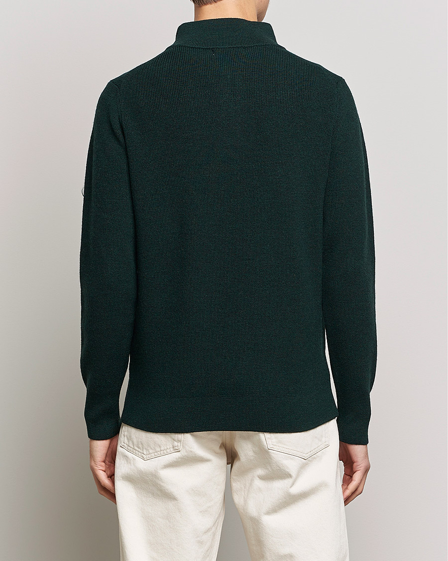 Homme | Pulls Et Tricots | Merz b. Schwanen | Merino Wool Half Zip Forest