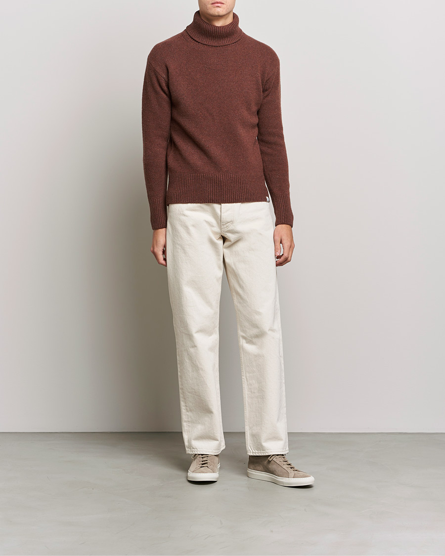 Homme | Pulls Et Tricots | Merz b. Schwanen | Cashmere/Merino Rollneck Chestnut
