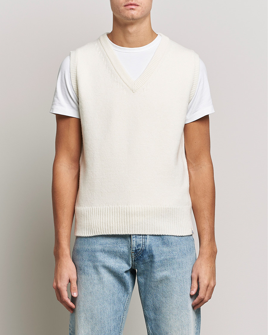 Homme | Pulls Et Tricots | Merz b. Schwanen | Cashmere/Merino Vest Nature