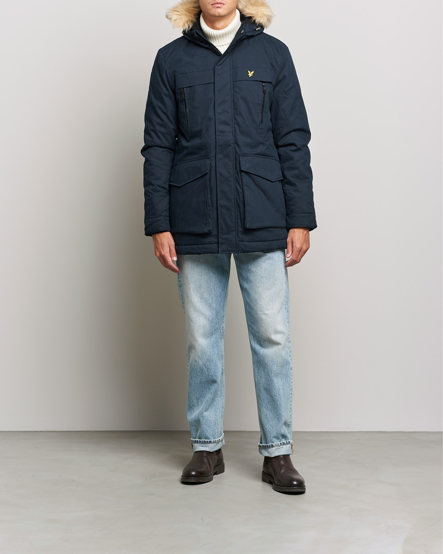Homme | Manteaux Et Vestes | Lyle & Scott | Winter Weight Micro Fleece Parka Dark Navy