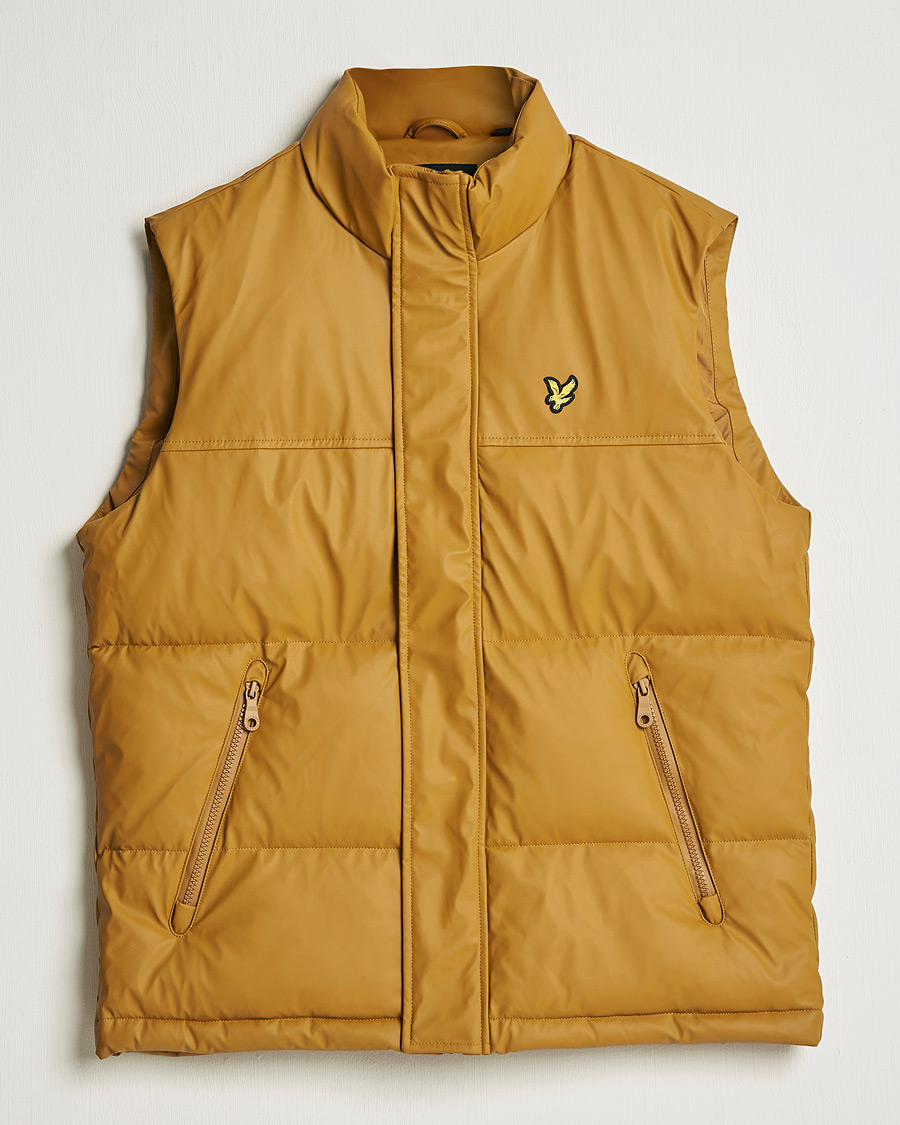 Homme | Manteaux Et Vestes | Lyle & Scott | Rubberised Wadded Gilet Vest Anniversary Gold