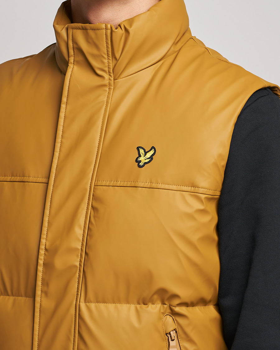 Homme | Manteaux Et Vestes | Lyle & Scott | Rubberised Wadded Gilet Vest Anniversary Gold